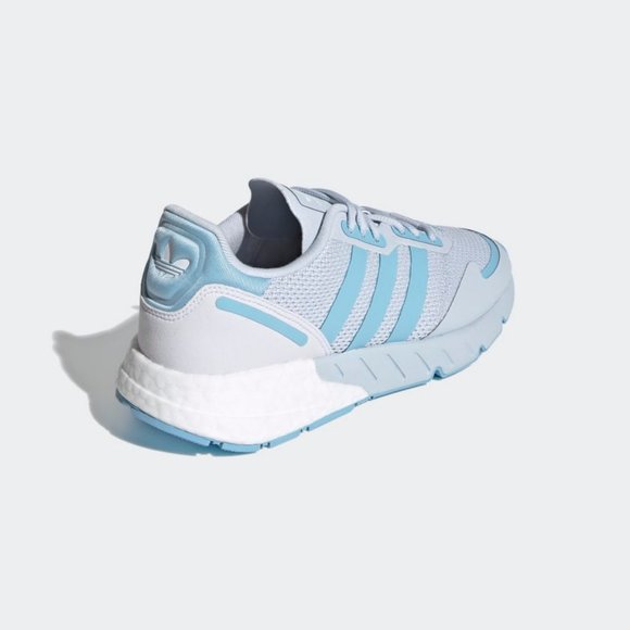 adidas Womens ZX 1k Boost Running Jogging Gym Fitness Trainer Blue White FY3630 - Picture 7 of 12